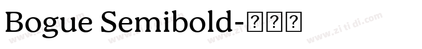 Bogue Semibold字体转换